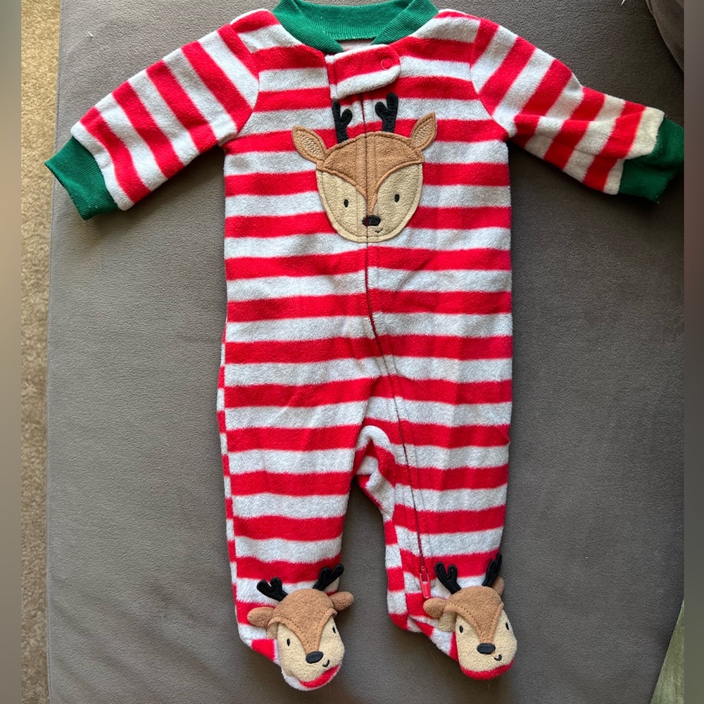 Newborn Fleece Christmas Jammie’s